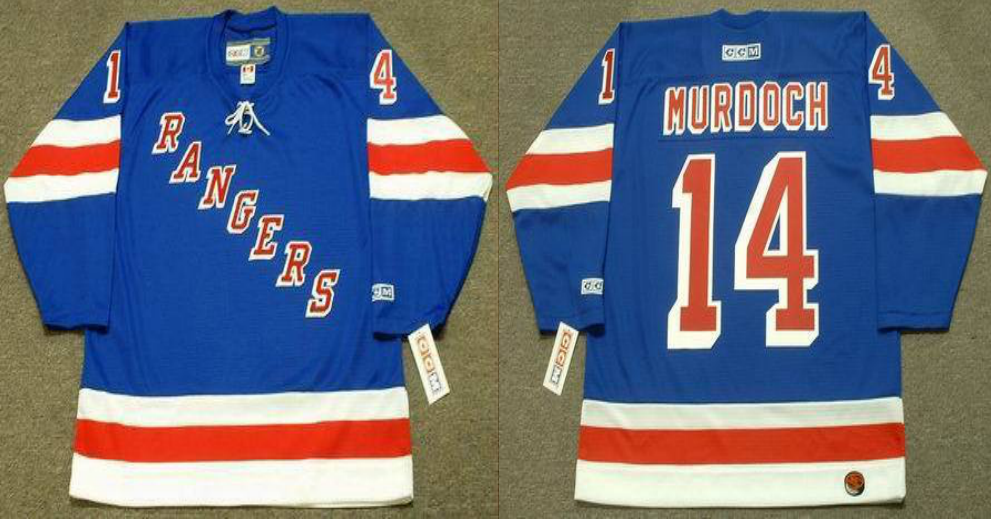 2019 Men New York Rangers #14 Murdoch blue CCM NHL jerseys->colorado avalanche->NHL Jersey